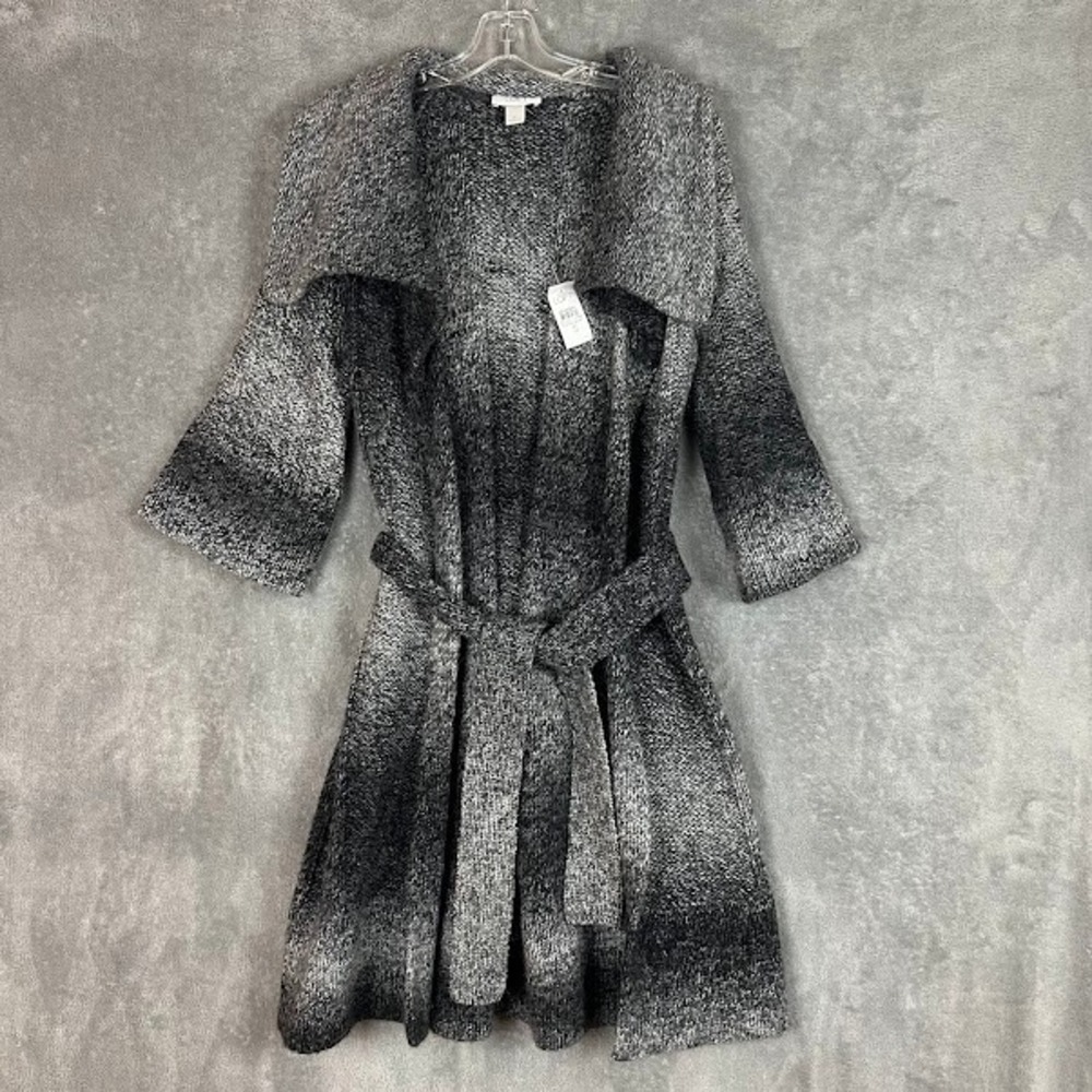 NWT Ann Taylor Loft Belted Wrap Cardigan Womens S Alpaca Wool Career Old Money